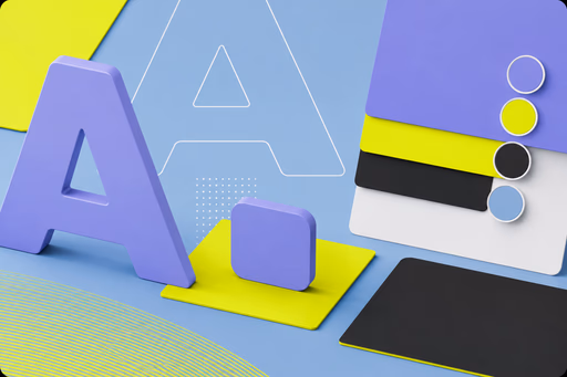 Typography and colour swatches from the Stædium design system